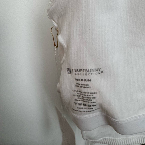 Buffbunny Henley Ribbed White Ribbed Top - Picture 7 of 7